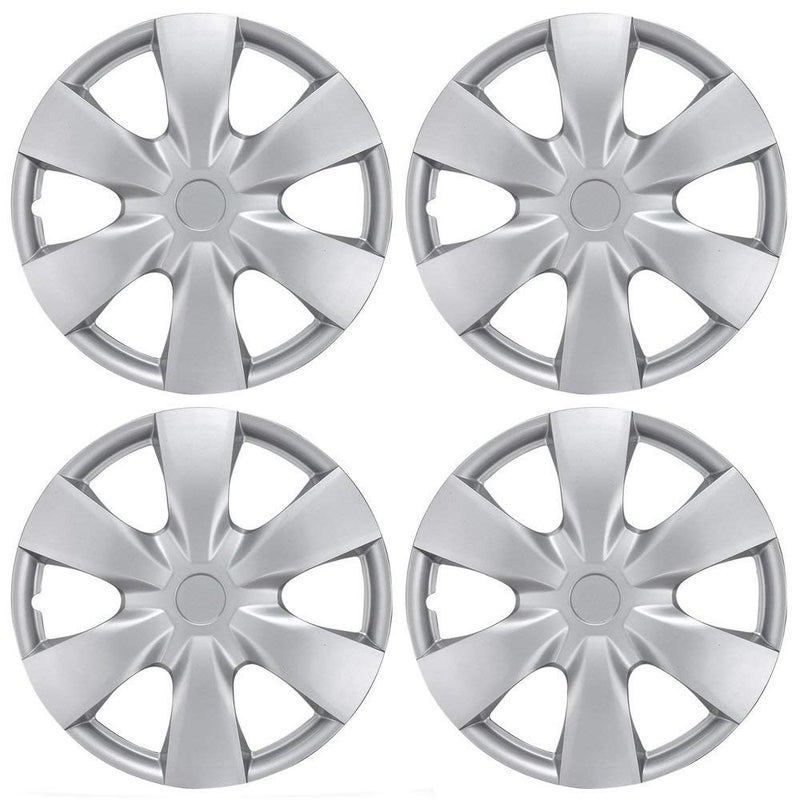 BDK غطاء عجلات BDK على طراز OEM - 15" فضي متين من ABS سهل التركيب (مجموعة كاملة من 4 قطع) - Image 1